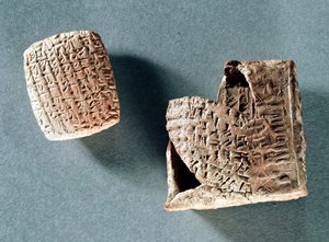 Carta e envelope da Capadócia, da Turquia, 2000-1800 aC (cerâmica)